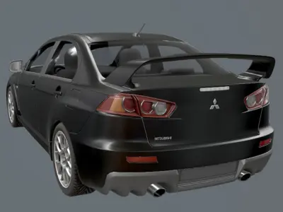 Games 3d model Mitsubishi Lancer Evo 10 Low-poly 3D model