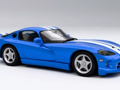 Dodge Viper GTS Low-poly 3D model purchase