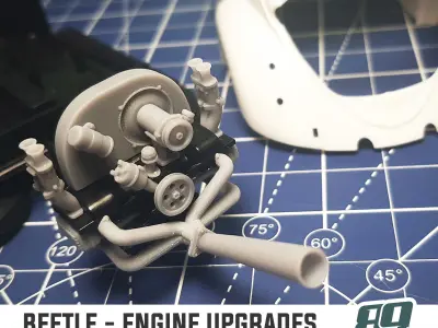 VW Tamiya 1300 Beetle - Engine upgrade parts kit 3D print model