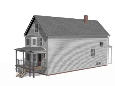 House Low-poly 3D model 10