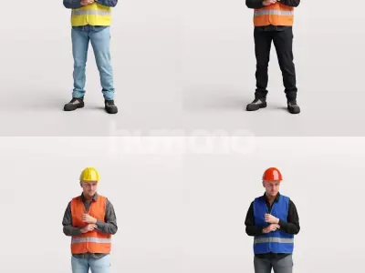 Humano Man Warehouse Worker Engineer -2506-034-1950 3D model