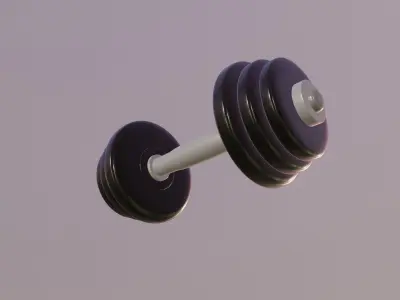 Dumbbell 3D model 2