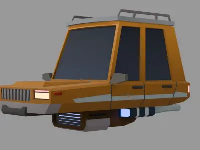 Low Poly 3D Car Model Pack Low-poly 3D model