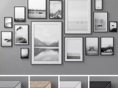 Photo Frames Set  89 3D model