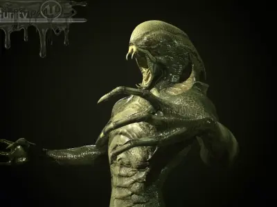 Low-poly model of the character MutantZ4 Low-poly 3D model