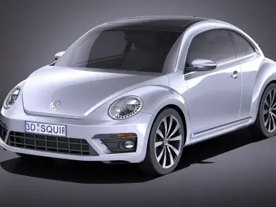 Volkswagen Beetle R Line 2014 VRAY 3D model
