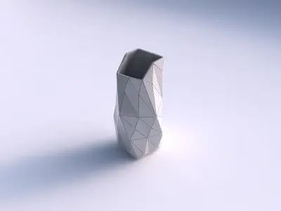 Vase twisted arc quadratic with triangle plates 3D print model