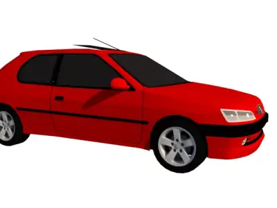 PEUGEOT 306 XR 1 6 16V HATCHBACK 3 DOOR 1998 Low-poly 3D model