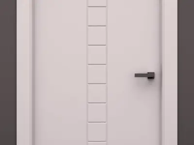 Set of 5 stylish molded interior doors 3D model