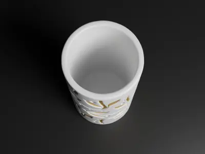 Floral ornamental elegant Vase pen pencil Holder Decoration V1 3D print model