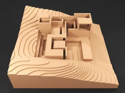 Cardboard Architectural Model 3D model