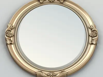 Oval mirror frame 003 3D model