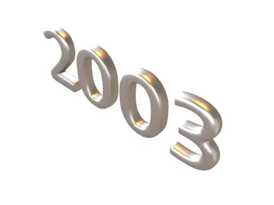 Year Number 2003 v1 003 Low-poly 3D model