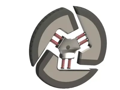 Innovative Tire with Integrated Dampers  SolidWorks And STEP 3D model