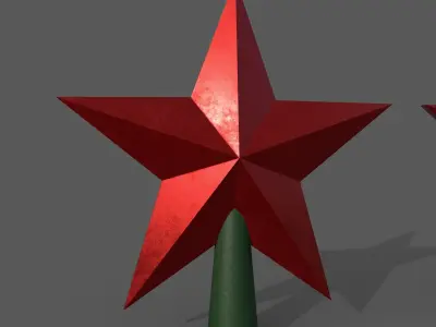 Christmas tree stars Low-poly 3D model