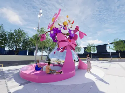 Flower Booth Free 3D model