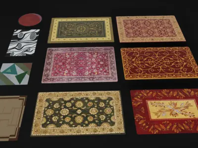 Carpets 02-11 Low-poly 3D model