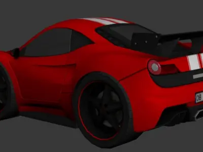 cartoon car vehicle 3d game ready model Low-poly 3D model-005 Low-poly 3D model