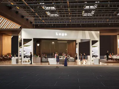 exhibition Low-poly 3D model 19