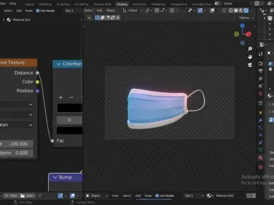 mask 3d model coronavirus medical Low-poly 3D model