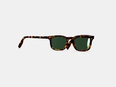 Samir Sunglasses in Black Oak Tortoise 3D model
