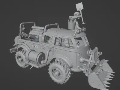 Road Rage RR-007 Mad Max style 3D printable models Free 3D print model