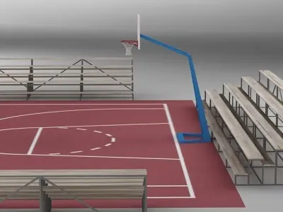 Basketball Court 01 3D model