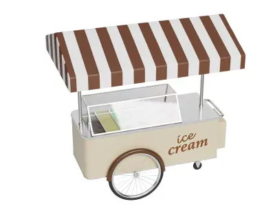 Ice cream cart 02 3D model