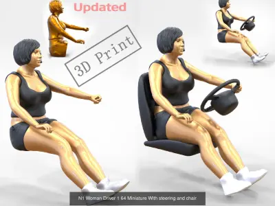 N2 Collection Drivers and Passenger 13 figure 3D Model Pack