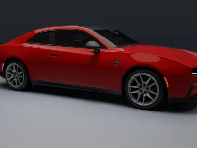 Dodge Charger Daytona 2025 Low-poly 3D model