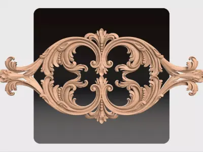 Carved decor ornament for cnc 30 3D model