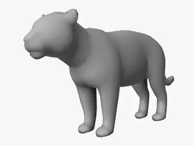 Low Poly Jaguar panther Low-poly 3D model