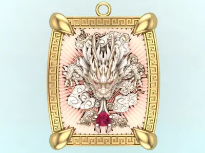 Dragon pendant - Mens pendants - N205 3D print model