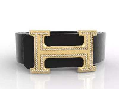 Luxury Diamond H Buckle 3D print model