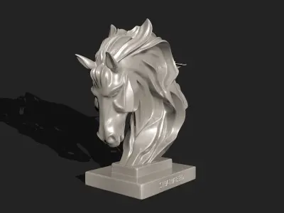 HORSE HEAD BUST ABSTRACT SCULPTURE Free 3D print model