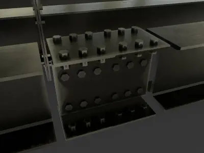 metal profile Low-poly 3D model