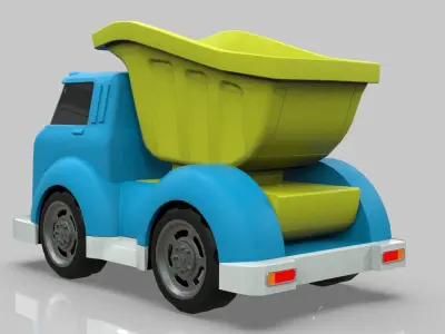 Dump Truck Cartoon Vehicle 3D model