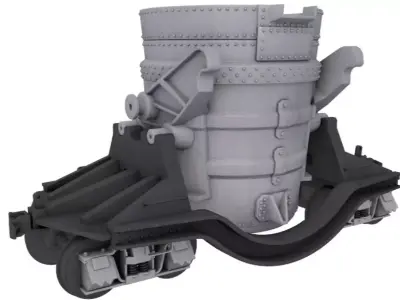 Slag Car Steel 3D model