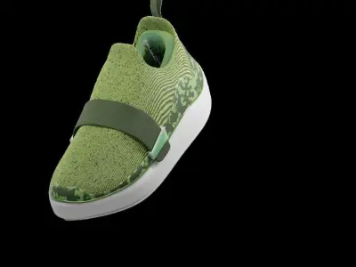 Sneakers Low Green High Detail Model 3D model