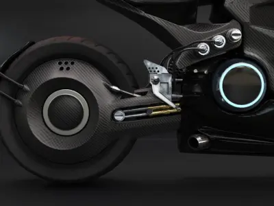 Sci Fi futuristic motorcycle 3D model