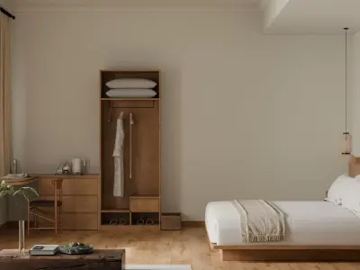Modern log-style apartment 3D model
