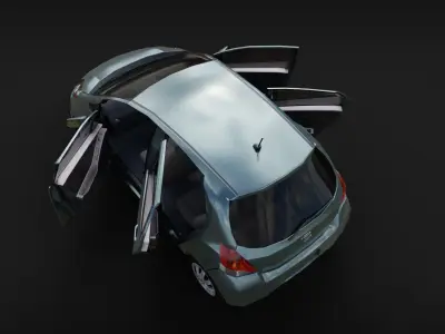 Toyota Vitz Yaris Hatchback Low-poly 3D model