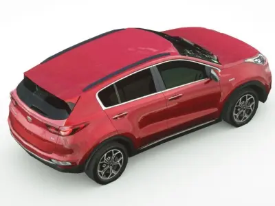 Kia Sportage 2020 Low-poly 3D model