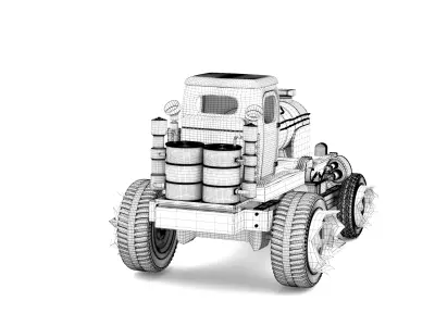 post apocalyptic car 3D model