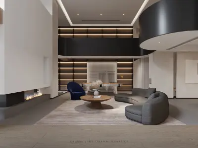 Modern Elegance  3D Model of a Luxurious Living Space 3D model