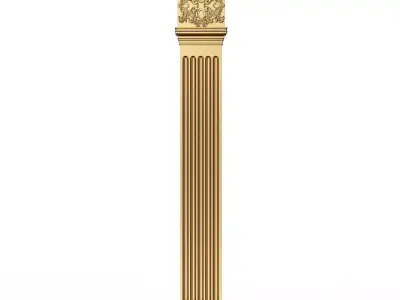 Column Capital 1301 Low-poly 3D model