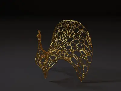 Decorative figurine peacock 3D print model