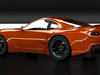 TOYOTA SUPRA Free low-poly 3D model