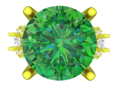 7285 luxury diamond engagement ring 3D print model