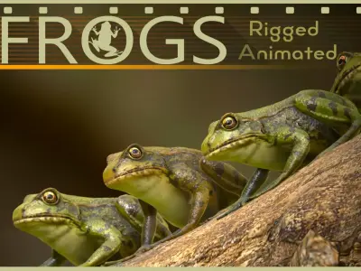 Frogs frog Low-poly 3D model